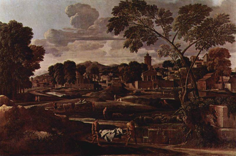 Nicolas Poussin Landschaft mit dem Begrabnis des Phokos Germany oil painting art